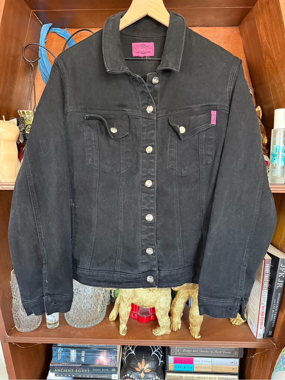 Trash & Vaudeville Tripp NYC - Dream Jean Jacket - Black - Women’s Large - Picture 6 of 9